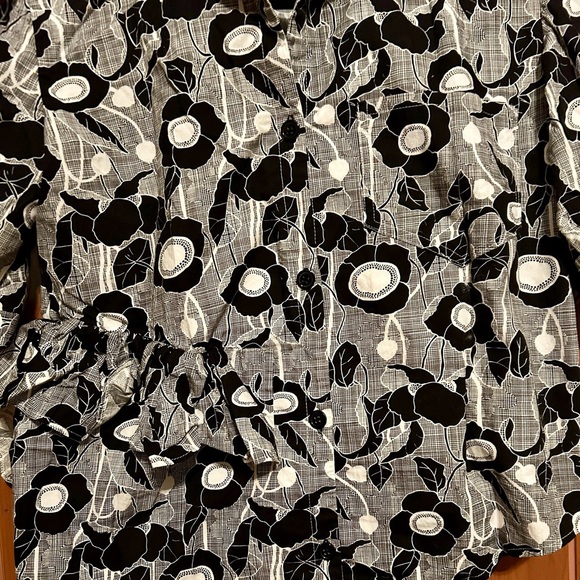 Unbranded custom made Print Button Down short sleeve shirt asymmetrical medium - Picture 2 of 5
